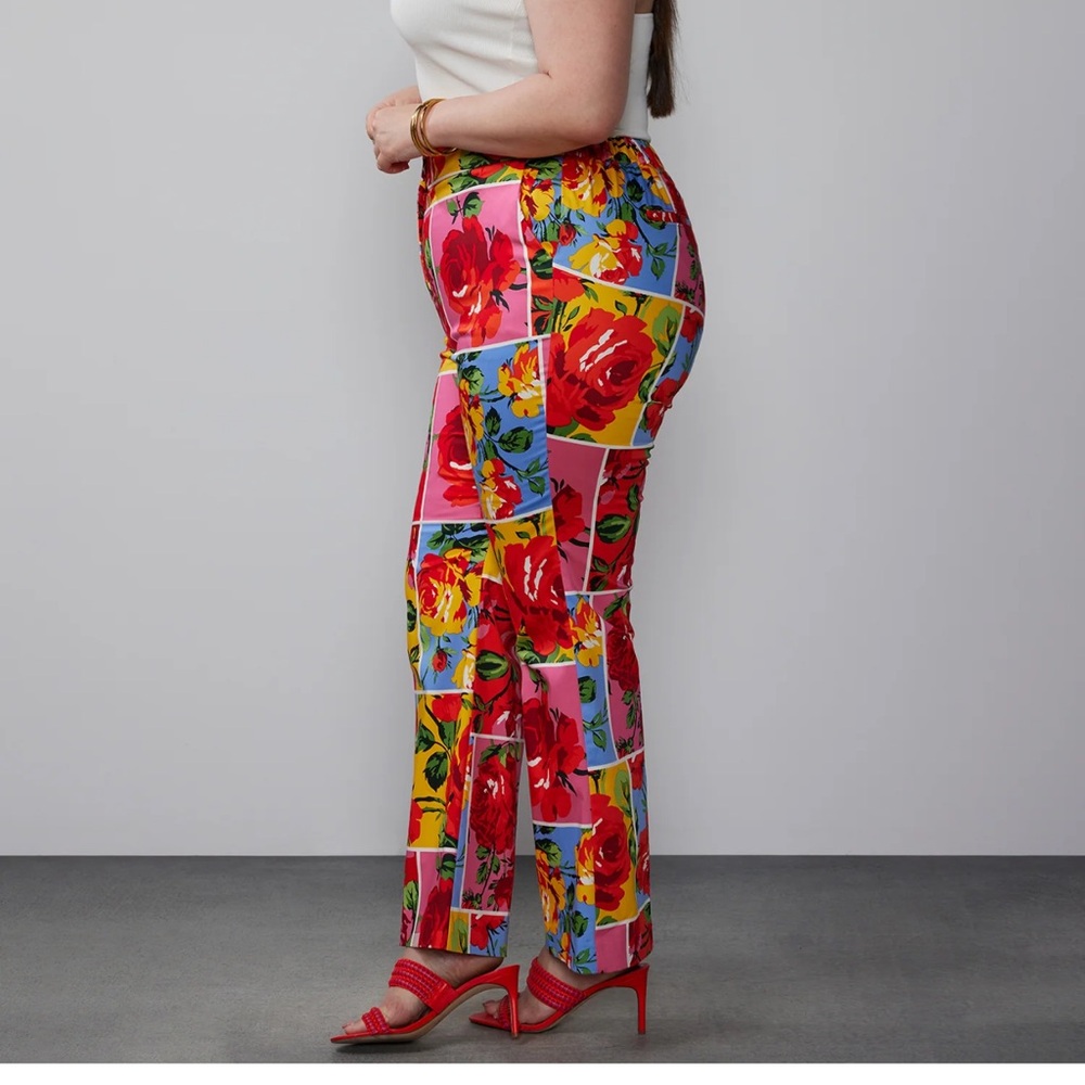 NWT Plus Floral Patchwork Bootcut Pant - Picture 2 of 4